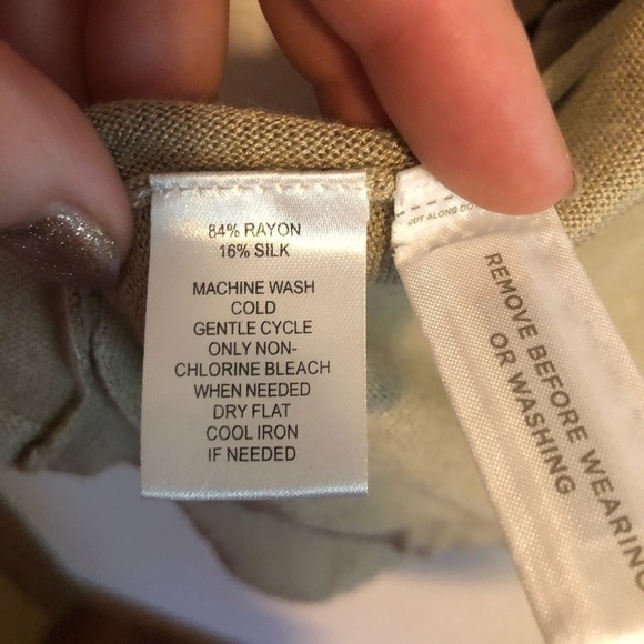 LOFT 3/4 Length Tan Cardigan Size Large Petite - Picture 6 of 9